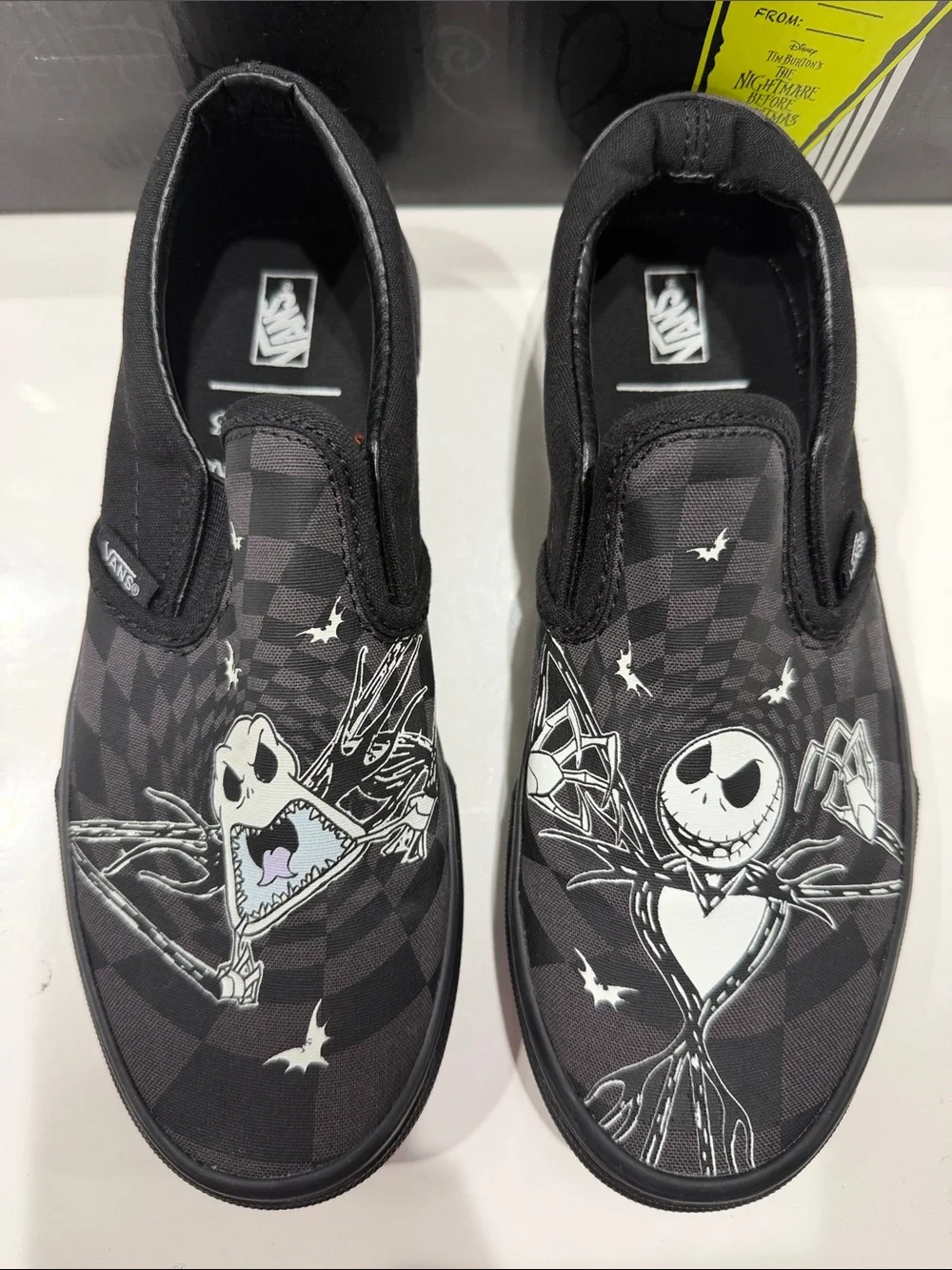 Vans Black & Gray Nightmare Before Christmas Slip-On Shoes